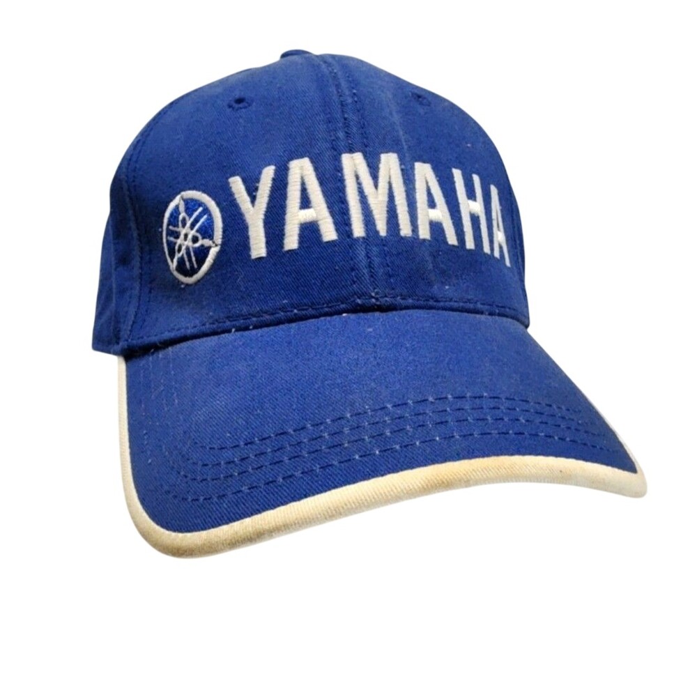 Yamaha Hat Cap Strap Back Mens One Size Blue Outboards Official Team Gear Cotton